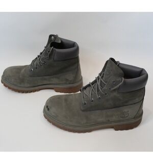 Timberland Grey Suede Lace Up Boots Boys Size 6‎ Youth Kids Waterproof
